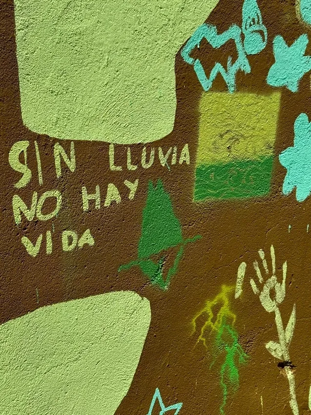 Los niños de Villavieja de Yeltes participan en el mural 'Un viaje por el clima' 