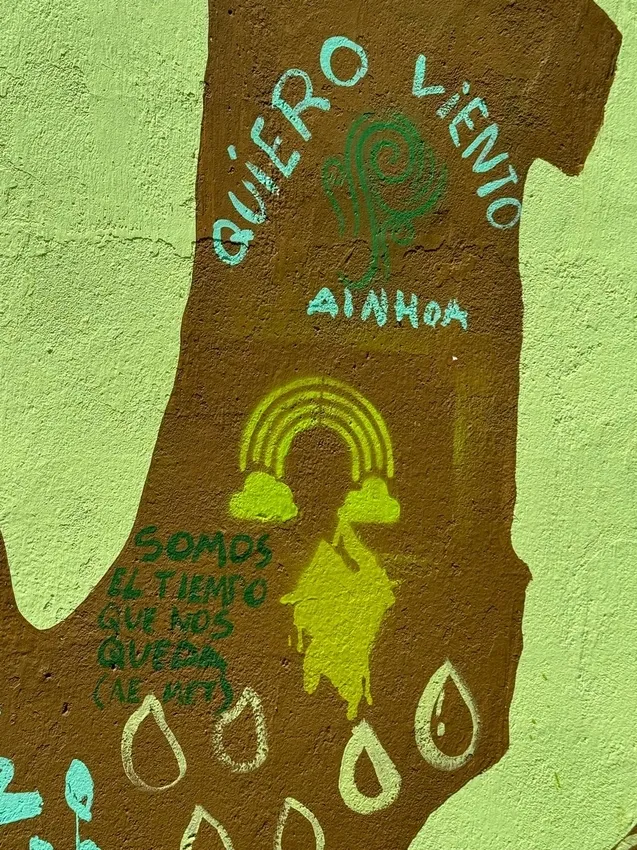 Los niños de Villavieja de Yeltes participan en el mural 'Un viaje por el clima' 