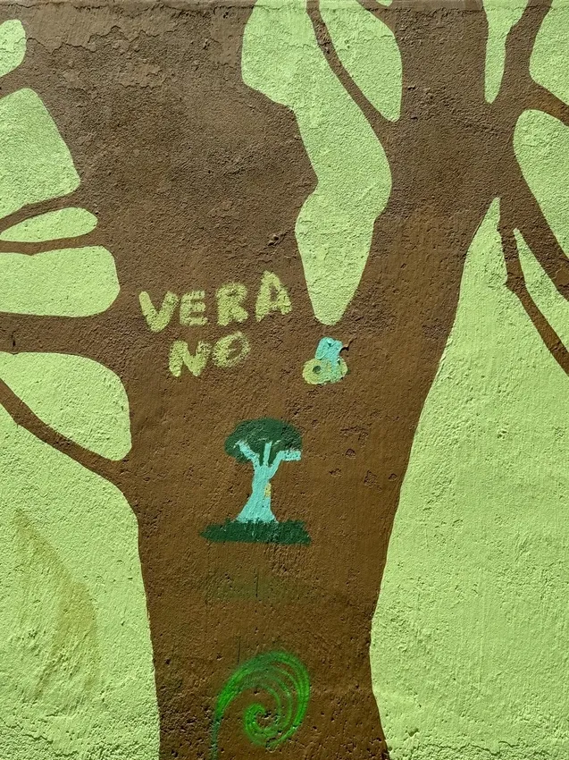 Los niños de Villavieja de Yeltes participan en el mural 'Un viaje por el clima' 