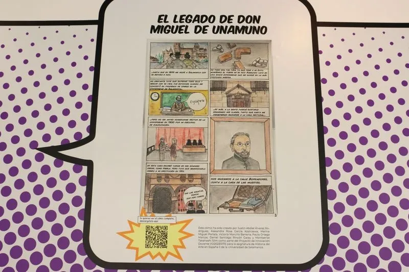 La Facultad de Geografía e Historia acoge la muestra 'Arte en viñetas'. Foto: USAL