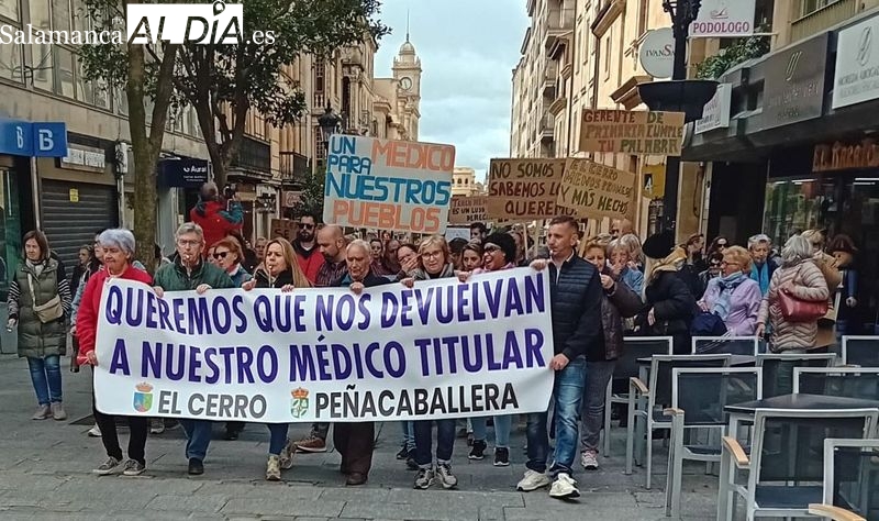 Manifestación vecinal de El Cerro en Salamanca