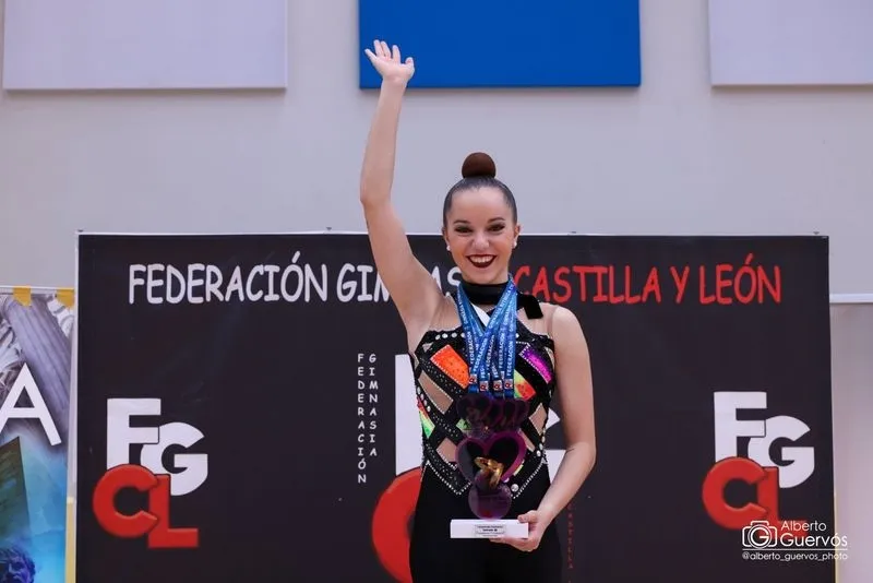 Participantes del Club Rítmica Salamanca en el Campeonato de CyL. Foto: Alberto Guervós