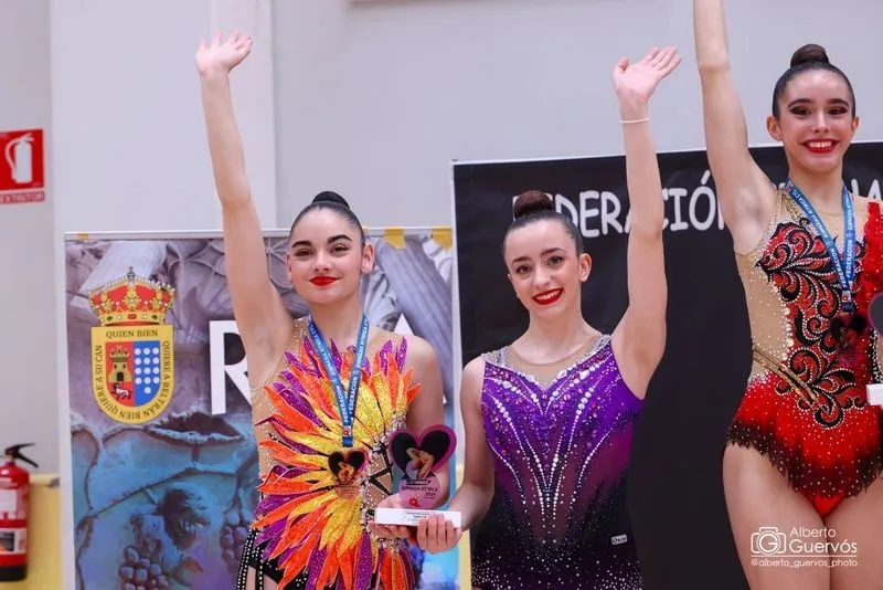 Participantes del Club Rítmica Salamanca en el Campeonato de CyL. Foto: Alberto Guervós