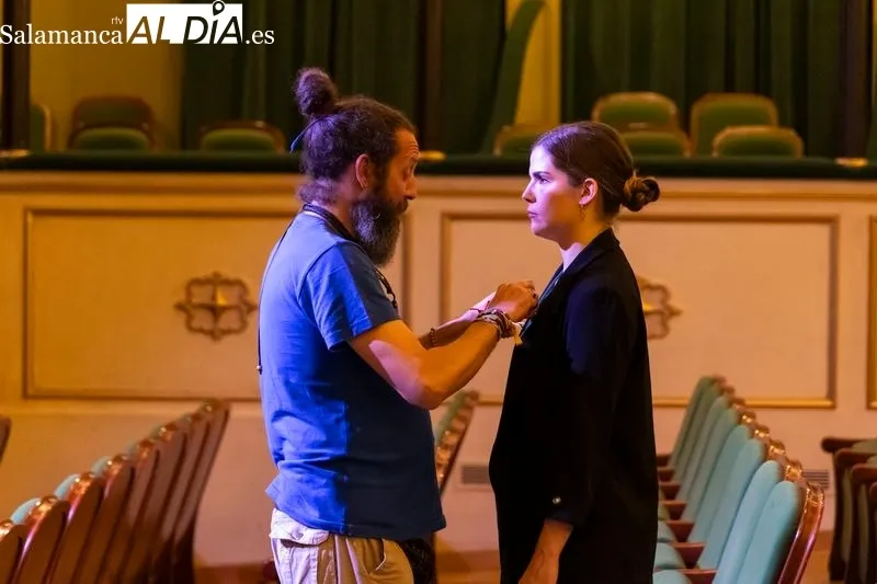 Rodaje de 'Experiencias Turismo España' en Salamanca en el Teatro Liceo. Foto: David Sañudo