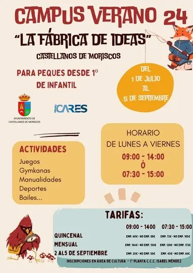 Música, talleres de verano, día de la infancia... amplia programación para disfrutar en Castellanos de Moriscos