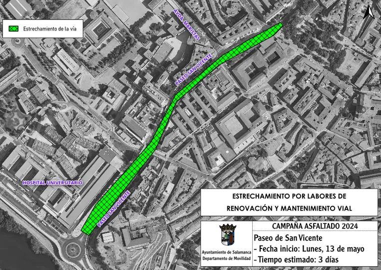 La campaña de asfaltado provocará cortes de tráfico, desvíos y estrechamientos por toda la ciudad