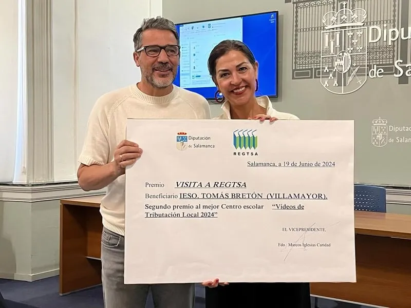 Entrega de premios del certamen 'Los tributos locales mejoran mi pueblo. Foto: Diputación de Salamanca