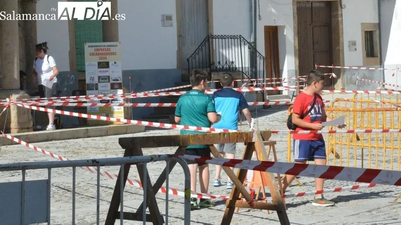 La prueba de orientación se celebró en el laberinto montado en la Plaza