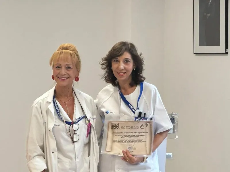 Reconocimiento del Hospital de Salamanca a un grupo de técnicos de laboratorio.