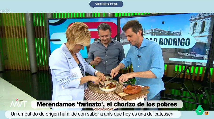 Foto 10 - Los presentadores de &lsquo;M&aacute;s Vale Tarde&rsquo; prueban en directo los huevos fritos con farinato
