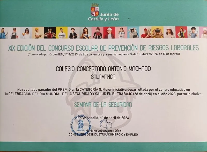 Foto 7 - El colegio Antonio Machado recoge el premio a la mejor iniciativa en prevenci&oacute;n de riesgos laborales