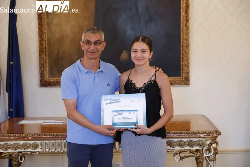 Entrega en el Ayuntamiento de Salamanca de los premios del certamen de 'Dibujos Geolocalizados'. Foto: David Sañudo
