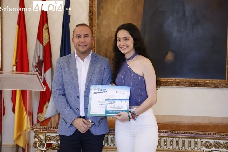 Entrega en el Ayuntamiento de Salamanca de los premios del certamen de 'Dibujos Geolocalizados'. Foto: David Sañudo