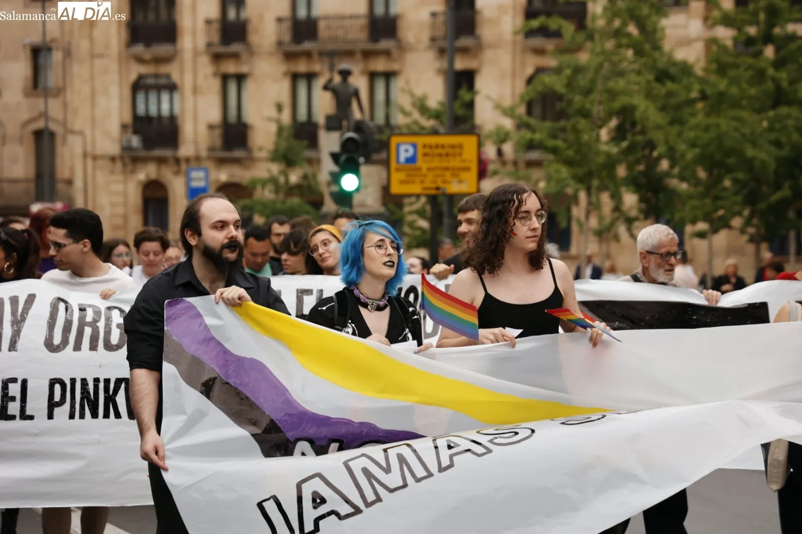 Manifestación del Orgullo Charro este viernes en Salamanca. Fotos: David Sañudo