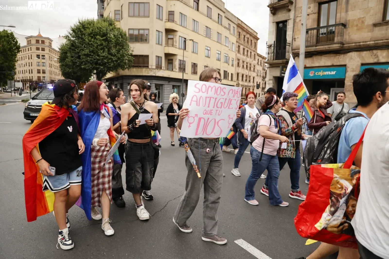 Manifestación del Orgullo Charro este viernes en Salamanca. Fotos: David Sañudo