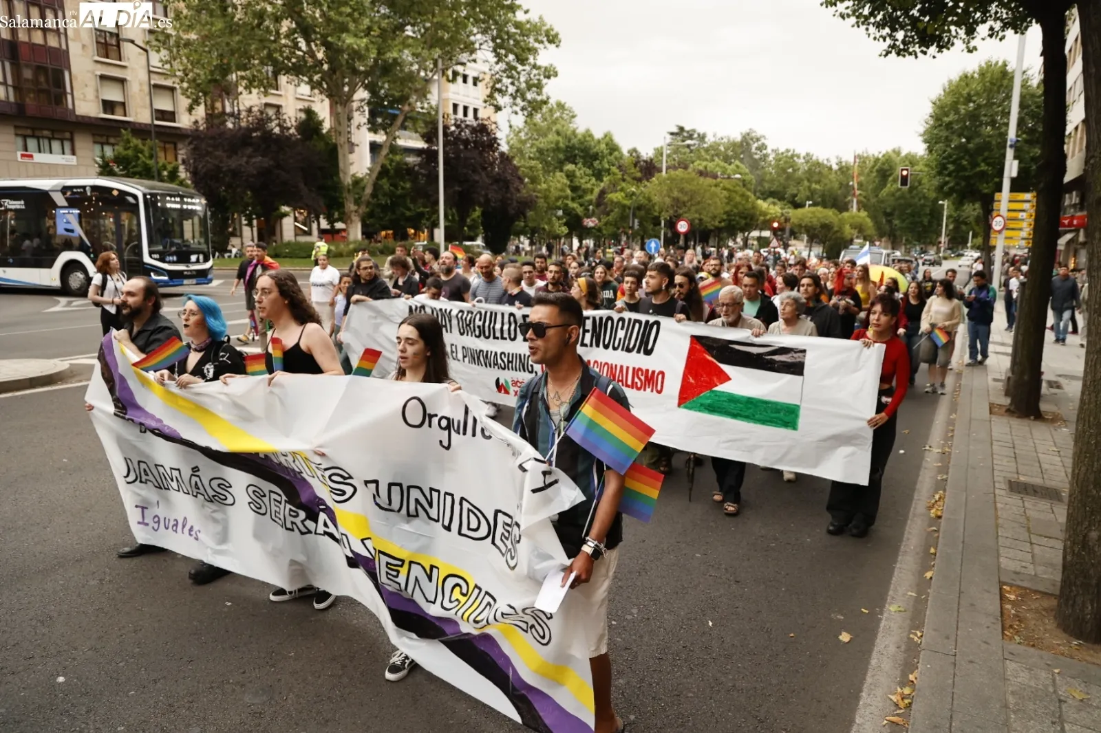 Manifestación del Orgullo Charro este viernes en Salamanca. Fotos: David Sañudo