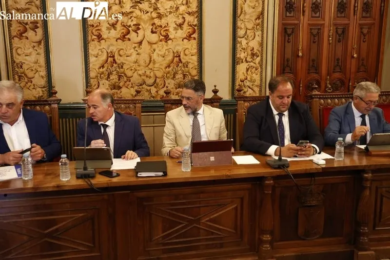 Pleno de este viernes en la Diputación de Salamanca. Foto de David Sañudo