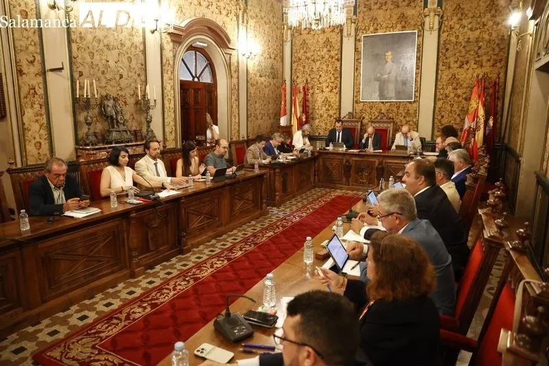 Pleno de este viernes en la Diputación de Salamanca. Foto de David Sañudo