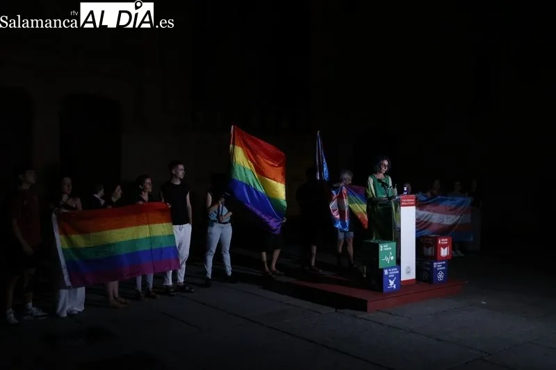 Acto en la Universidad de Salamanca por el Día del Orgullo LGTBIQA . Fotos: David Sañudo.