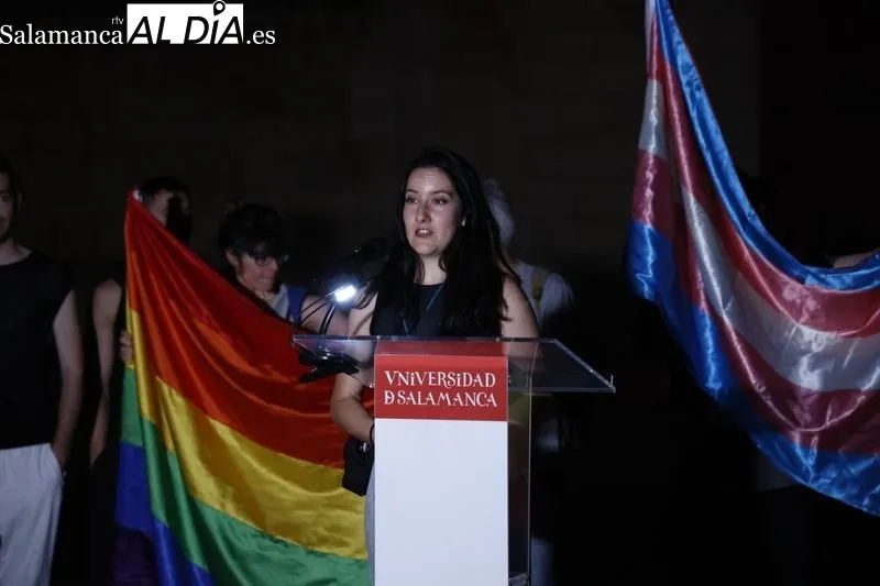Acto en la Universidad de Salamanca por el Día del Orgullo LGTBIQA . Fotos: David Sañudo.