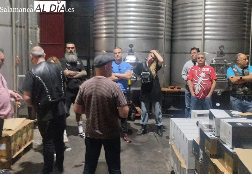 Grupo de moteros 'influencers' y empresarios relacionados con el turismo  