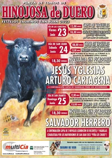 Foto 2 - Hinojosa de Duero celebra las fiestas de San Juan con el protagonismo de los espect&aacute;culos taurinos y del Baile de la Bandera
