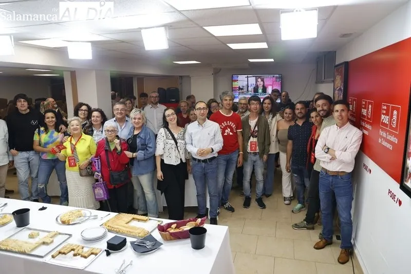 Ambiente en la sede del PSOE tras conocer los resultados de las Elecciones Europeas 2024. Foto: David Sañudo