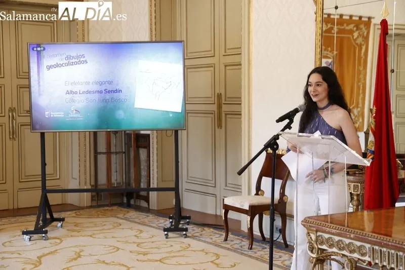 Entrega en el Ayuntamiento de Salamanca de los premios del certamen de 'Dibujos Geolocalizados'. Foto: David Sañudo