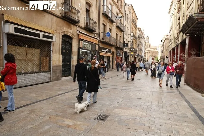 Salmantinos y turistas llenan el centro de Salamanca desafiando al tiempo  | FOTOS: David Sañudo