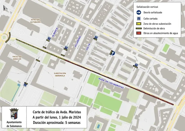La avenida de Maristas estará cortada este lunes