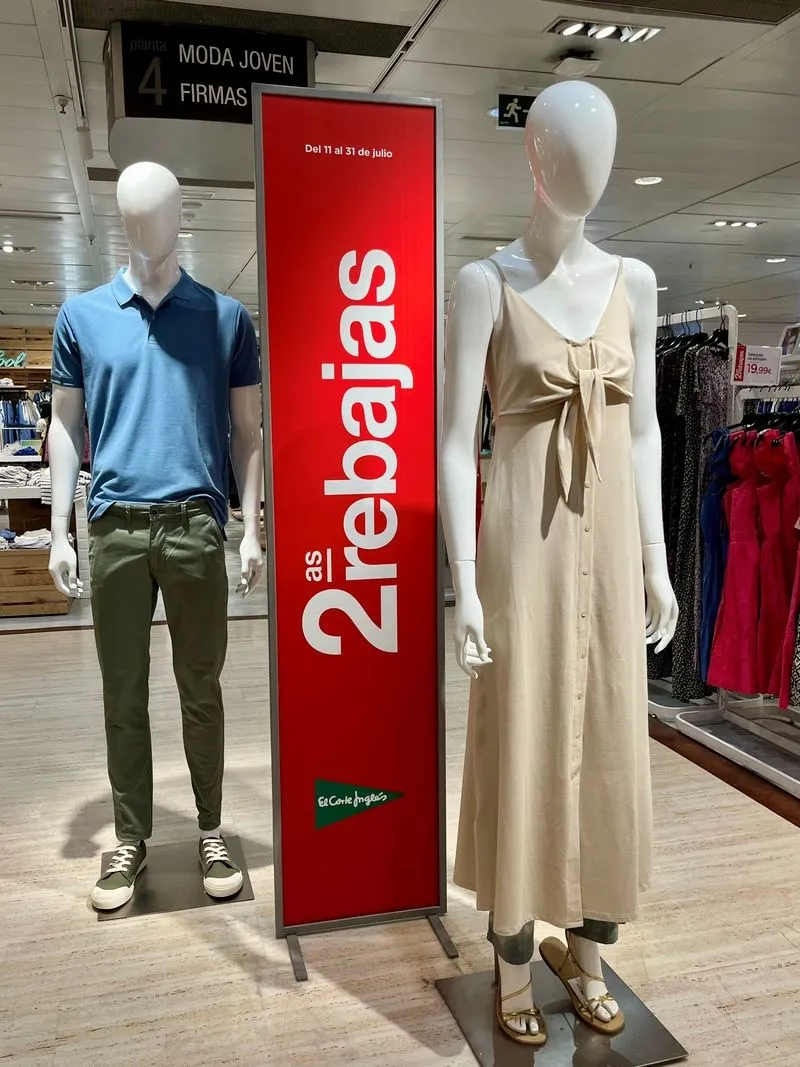 Segundas rebajas en El Corte Inglés. 