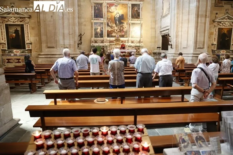 El Centro Gallego en Salamanca celebra una eucaristía en La Purísima por el Día de Santiago Apóstol. Foto: David Sañudo