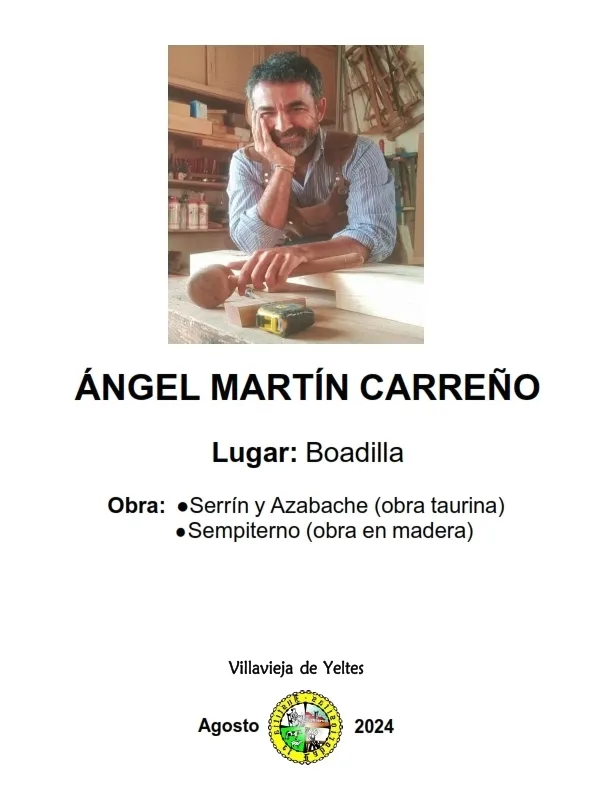 Salustiano Garcia Luffiego en una de sus exposiciones anteriores en Vitigudino / CORRAL
