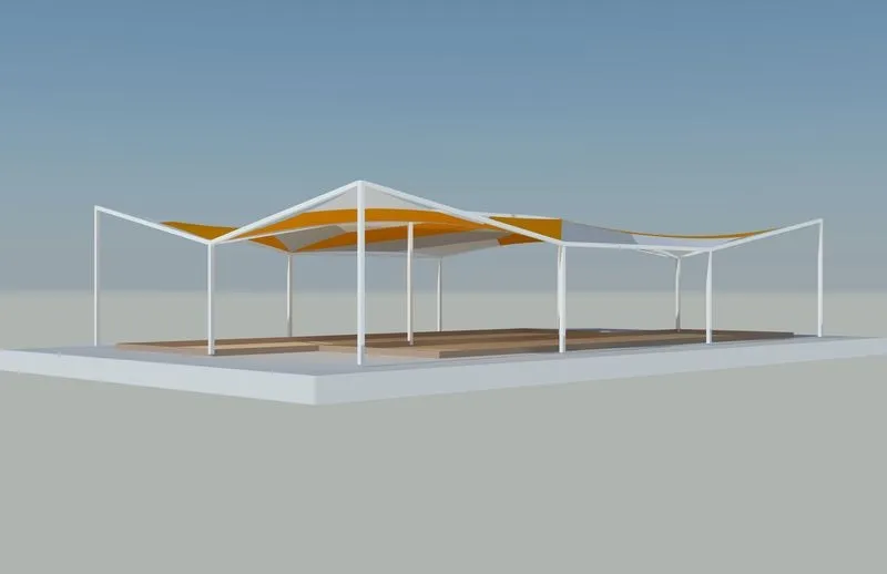 Proyecto de cubierta de las pistas de petanca.