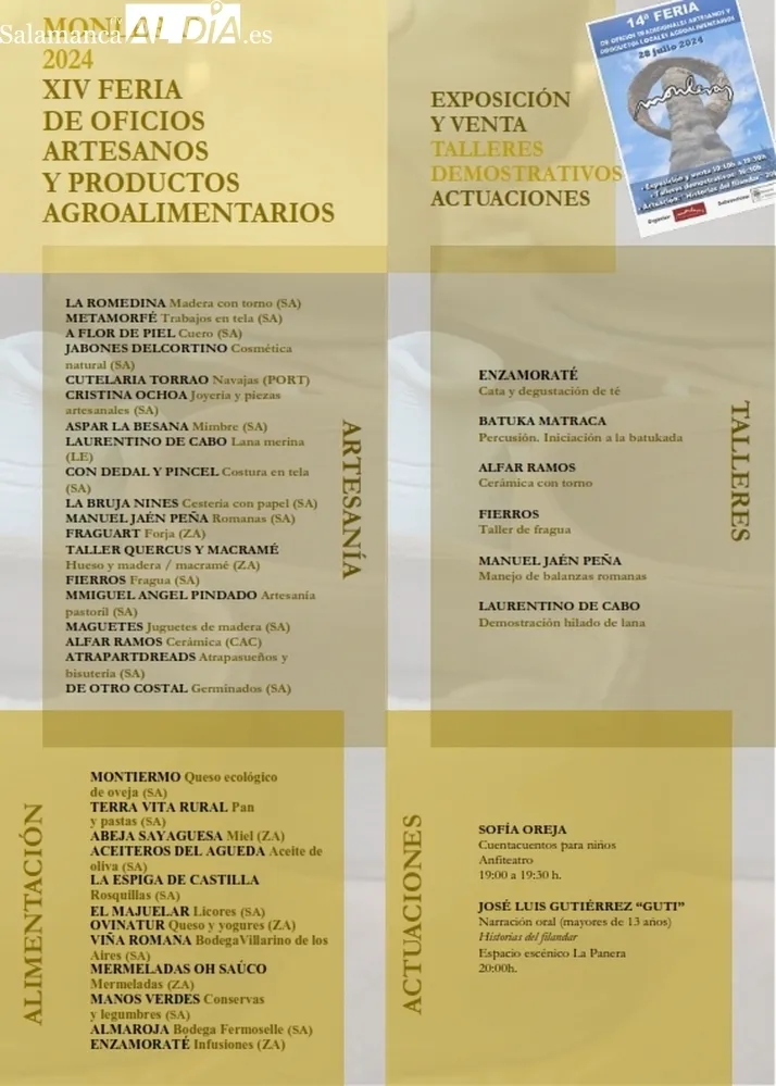 Foto 2 - M&aacute;s de una treintena de expositores dar&aacute;n vida este domingo en Monleras a la XIV Feria de Artesan&iacute;a y Agroecolog&iacute;a 