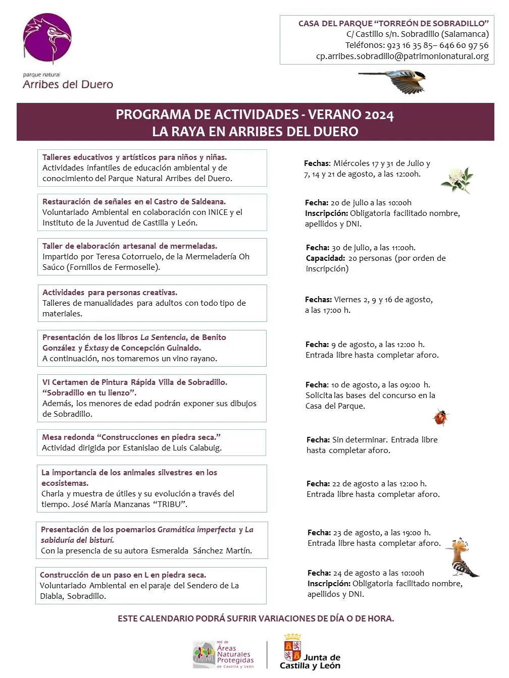 Foto 2 - La Casa del Parque Arribes 'Torre&oacute;n de Sobradillo' ya tiene su programa de actividades de verano