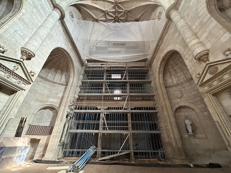 Foto 3 - Prosiguen las obras de restauraci&oacute;n de la b&oacute;veda de la Iglesia de San Agust&iacute;n