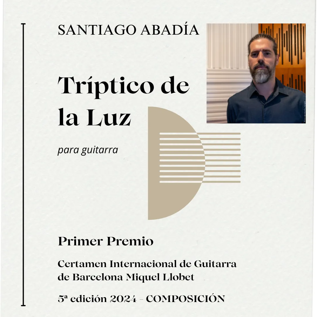 Foto 2 - Santiago Abad&iacute;a se hace con el primer premio del  Certamen Internacional de Guitarra de Barcelona Miquel Llobet 2024