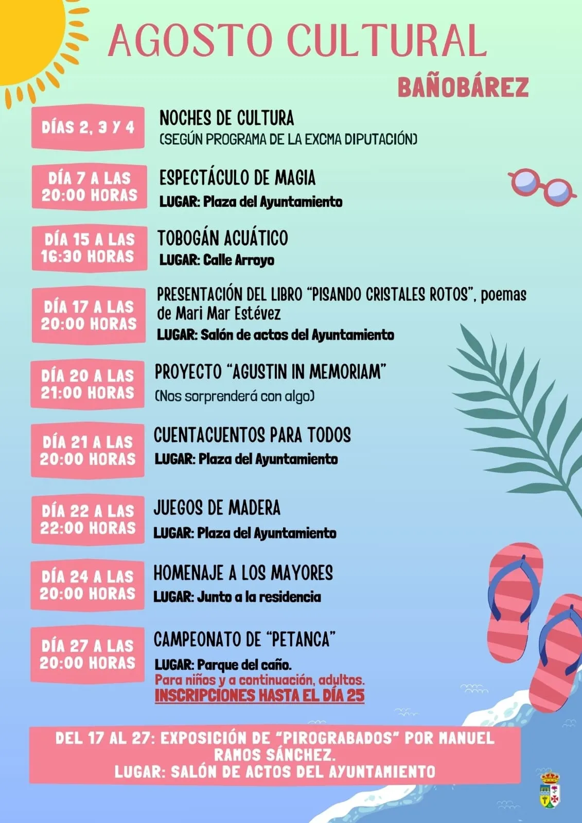 Foto 3 - Ba&ntilde;ob&aacute;rez suma las Noches de Cultura al programa municipal Agosto Cultural