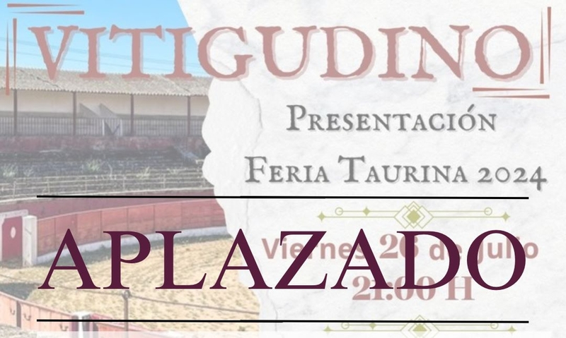 Aplazada al sábado la presentación de la corrida de toros de Vitigudino del 16 de agosto