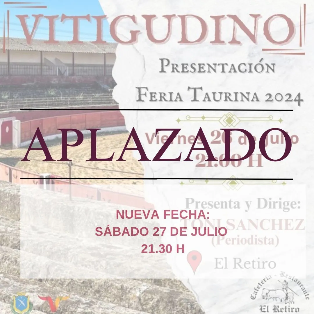 Foto 2 - Aplazada al s&aacute;bado la presentaci&oacute;n de la corrida de toros de Vitigudino del 16 de agosto