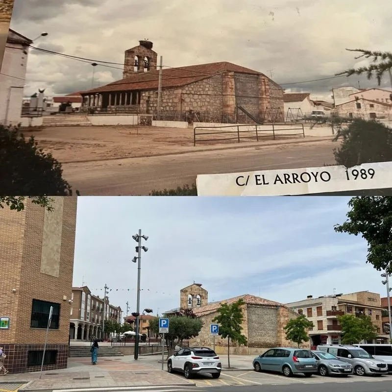 La calle Arroyo en 1989 y en la actualidad