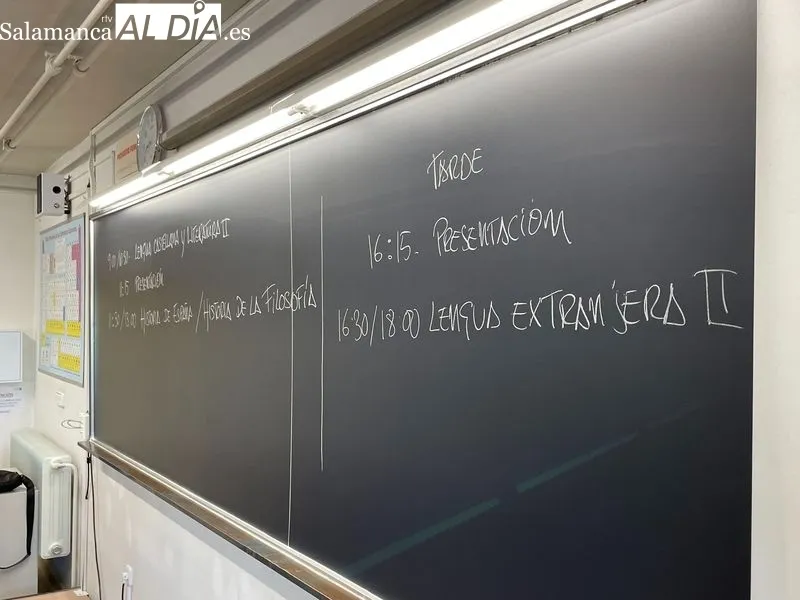Preparativos del primer examen de la convocatoria de julio de la EBAU en la Facultad de Ciencias. Foto de Miguel González