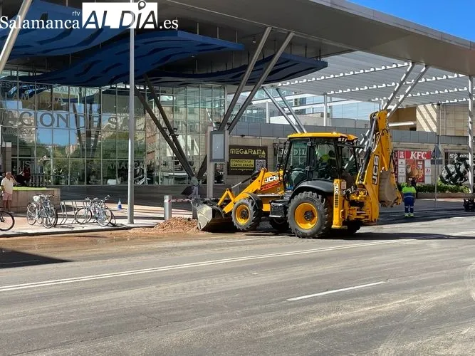 Un reventón inunda el Paseo de la Estación | FOTOS: Miguel González 