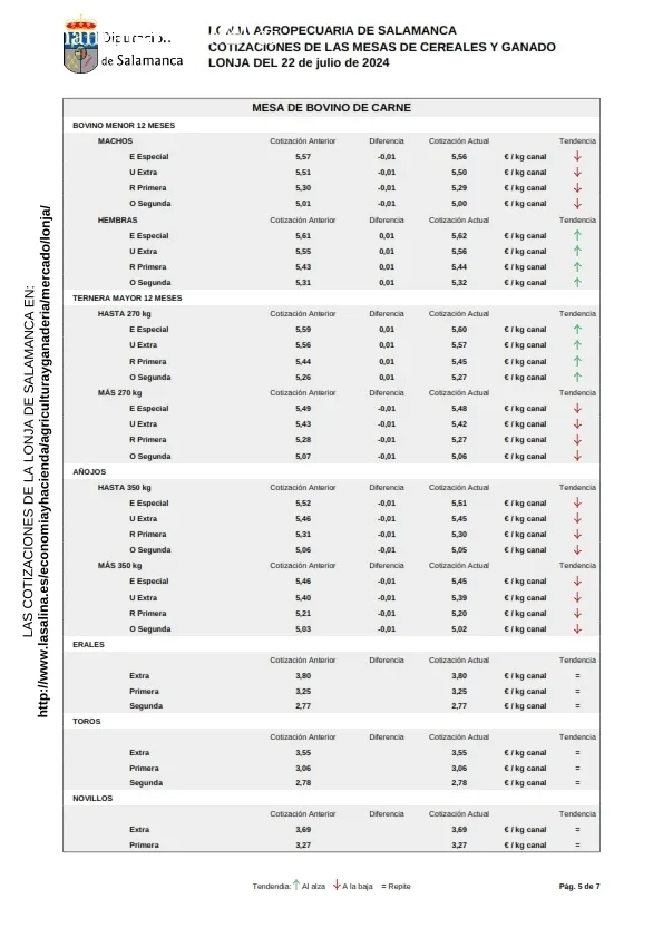Vuelve a subir el precio de las vacas para sacrificio / CORRAL 
