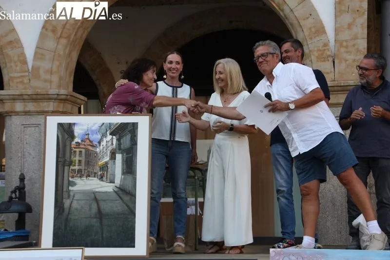 Foto 8 - Juan Antonio Garc&iacute;a, ganador del VII certamen de Pintura al aire libre 'Villa Alba de Tormes'