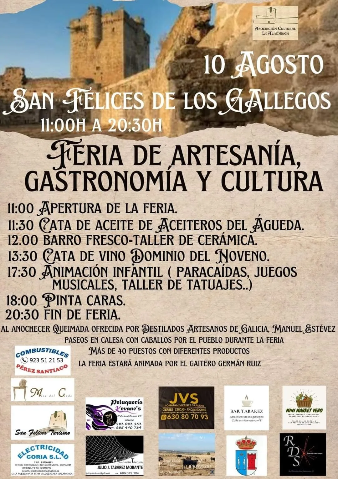Foto 2 - San Felices de los Gallegos celebra este s&aacute;bado la I Feria de Artesan&iacute;a, Gastronom&iacute;a y Cultura