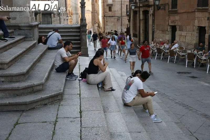 Sombras y lugares frescos, los elegidos por turistas y salmantinos para huir del calor | FOTO: David Sañudo