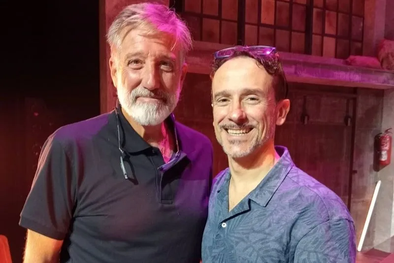 Emilio Aragón y Víctor Ullate Roche, en la presentación de 'Godspell' en Barcelona. Foto EUROPA PRESS