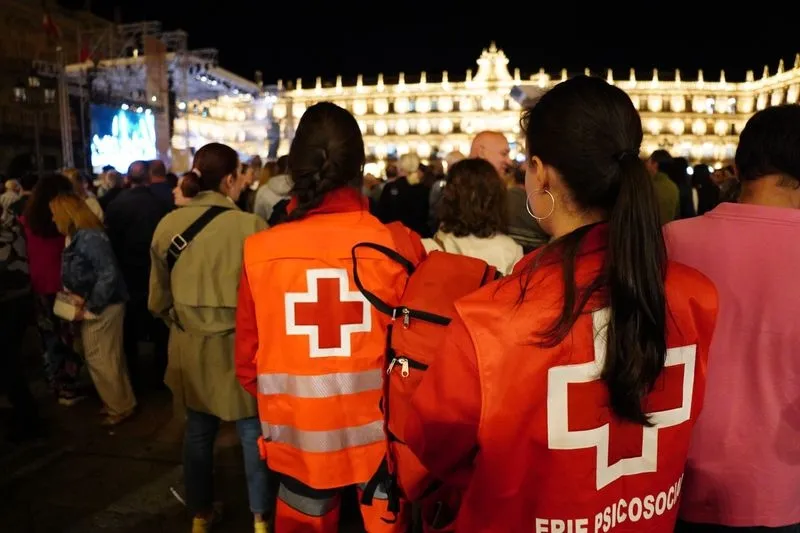 Una de las intervenciones de Cruz Roja Salamanca en las Fiestas de la ciudad charra. Foto: Cruz Roja Salamanca